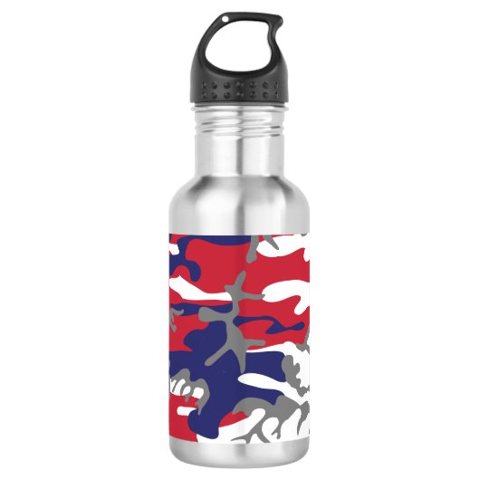 4 juli, Onafhankelijkheidsdag, Camouflage Grijs Waterfles (Voorkant)