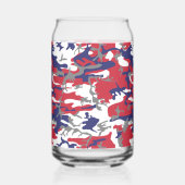 4 juli, Onafhankelijkheidsdag, Camouflagegrijs Blikvorm Glas (Voorkant)