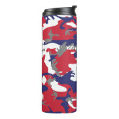 4 juli, Onafhankelijkheidsdag, Camouflagegrijs Thermosbeker (Gedraaid links)