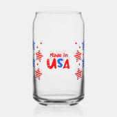 4 juli Onafhankelijkheidsdag Can Glass Wrap Blikvorm Glas (Voorkant)