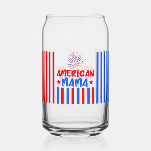 4 juli Onafhankelijkheidsdag Can Glass Wrap Blikvorm Glas