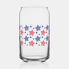4 juli Onafhankelijkheidsdag Can Glass Wrap Blikvorm Glas