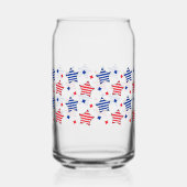 4 juli Onafhankelijkheidsdag Can Glass Wrap Blikvorm Glas (Achterkant)