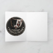 4 juli/Onafhankelijkheidsdag/cyborg kat Kaart (Binnen)