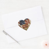 4 juli Onafhankelijkheidsdag Design Hart Sticker (Envelop)