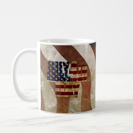4 juli Onafhankelijkheidsdag Design Koffiemok (Links)