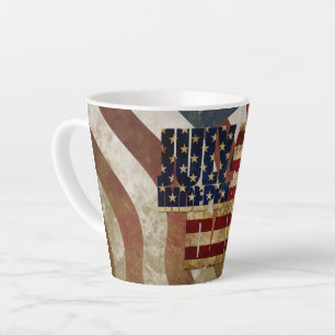  4 juli Onafhankelijkheidsdag Design Latte Mok