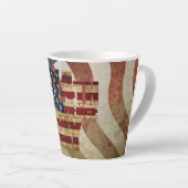 4 juli Onafhankelijkheidsdag Design Latte Mok (Rechterhoek)