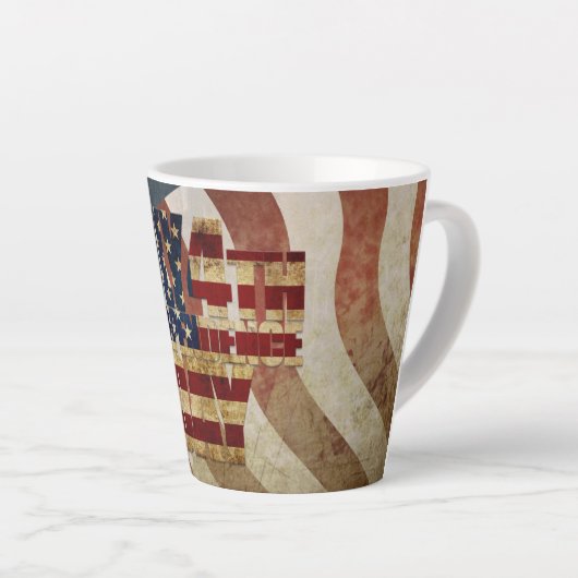  4 juli Onafhankelijkheidsdag Design Latte Mok (Rechterhoek)