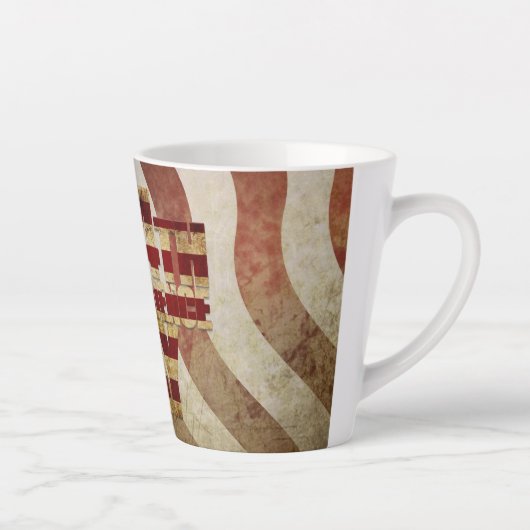 4 juli Onafhankelijkheidsdag Design Latte Mok (Rechts)