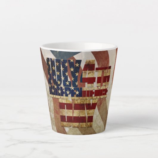 4 juli Onafhankelijkheidsdag Design Latte Mok (Voorkant)
