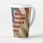 4 juli Onafhankelijkheidsdag Design Latte Mok (Rechterhoek)