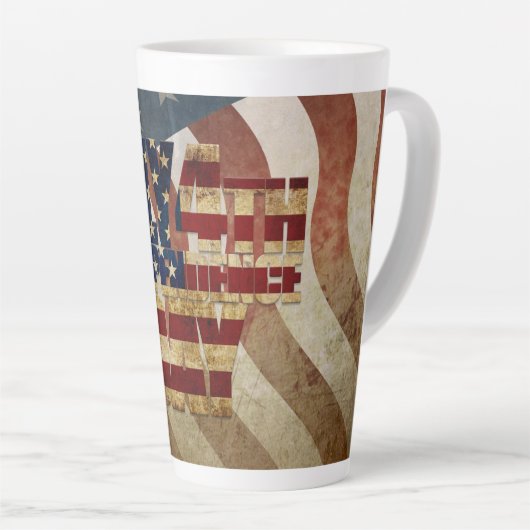  4 juli Onafhankelijkheidsdag Design Latte Mok (Rechterhoek)