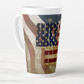 4 juli Onafhankelijkheidsdag Design Latte Mok (Linkerhoek)