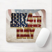 4 juli Onafhankelijkheidsdag Design Muismat (Met muis)