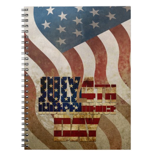 4 juli Onafhankelijkheidsdag Design Notitieboek (Voorkant)
