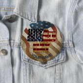 4 juli Onafhankelijkheidsdag Design Ronde Button 4,0 Cm (In situ)