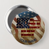 4 juli Onafhankelijkheidsdag Design Ronde Button 4,0 Cm (Voorkant /achterkant)
