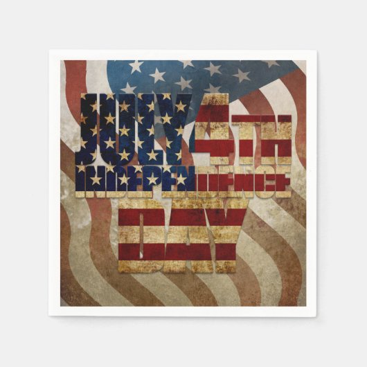 4 juli Onafhankelijkheidsdag Design Servet (Voorkant)