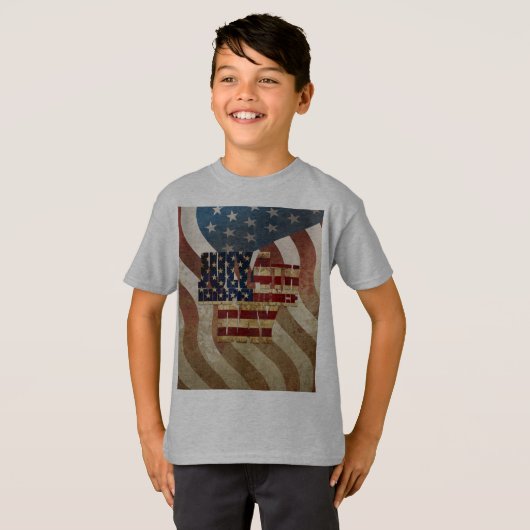 4 juli Onafhankelijkheidsdag Design T-shirt (Voorkant volledig)