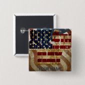  4 juli Onafhankelijkheidsdag Design Vierkante Button 5,1 Cm (Voorkant /achterkant)
