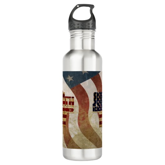  4 juli Onafhankelijkheidsdag Design Waterfles (Voorkant)