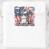 4 juli Onafhankelijkheidsdag Eenhoorn Vierkante Sticker (Tas)