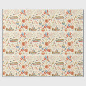 4 juli Onafhankelijkheidsdag feest voor liefhebber Cadeaupapier (Vlak)