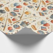 4 juli Onafhankelijkheidsdag feest voor liefhebber Cadeaupapier (Hoek)