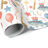 4 juli Onafhankelijkheidsdag feest voor liefhebber Cadeaupapier (Rol Hoek)