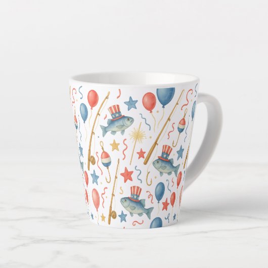 4 juli Onafhankelijkheidsdag feest voor liefhebber Latte Mok (Rechterhoek)