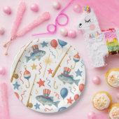 4 juli Onafhankelijkheidsdag feest voor liefhebber Papieren Bordje (Feest)