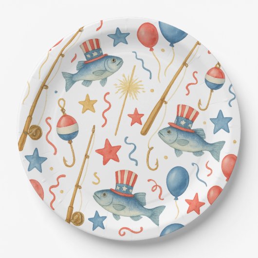 4 juli Onafhankelijkheidsdag feest voor liefhebber Papieren Bordje (Voorkant)