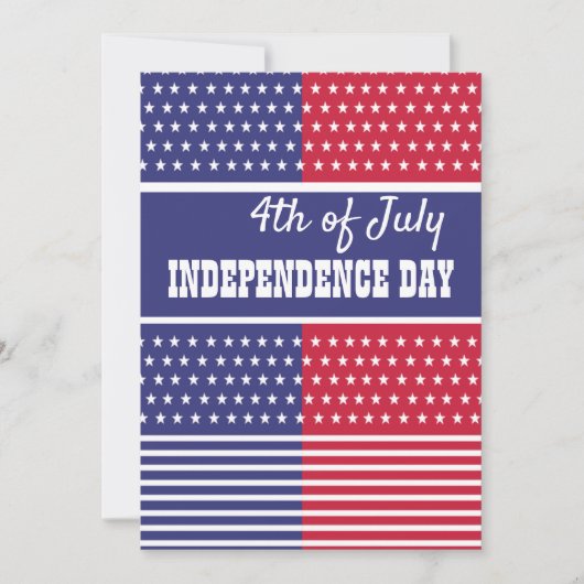 4 juli Onafhankelijkheidsdag Feestdagenkaart (Voorkant)