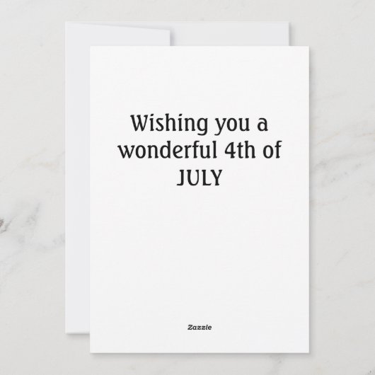 4 juli Onafhankelijkheidsdag Feestdagenkaart (Achterkant)