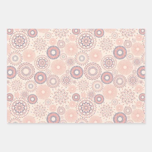 4 juli Onafhankelijkheidsdag Firecrackers Patroon Inpakpapier Vel (Voorkant 2)