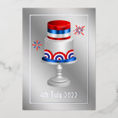 4 juli Onafhankelijkheidsdag Folie Holiday Kaart (Voorkant)