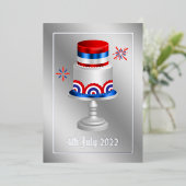 4 juli Onafhankelijkheidsdag Folie Holiday Kaart (Staand Voorkant)