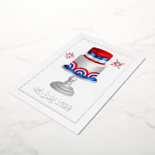 4 juli Onafhankelijkheidsdag Folie Holiday Kaart (Gedraaid)