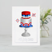 4 juli Onafhankelijkheidsdag Folie Holiday Kaart (Staand Voorkant)