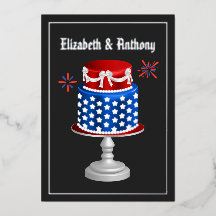 4 juli Onafhankelijkheidsdag Folie uitnodiging