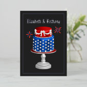 4 juli Onafhankelijkheidsdag Folie uitnodiging (Staand Voorkant)