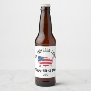 4 juli Onafhankelijkheidsdag Gepersonaliseerde naa Bier Etiket
