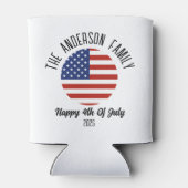 4 juli Onafhankelijkheidsdag Gepersonaliseerde naa Blikjeskoeler (Achterkant)