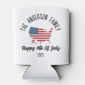 4 juli Onafhankelijkheidsdag Gepersonaliseerde naa Blikjeskoeler (Achterkant)