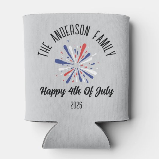 4 juli Onafhankelijkheidsdag Gepersonaliseerde naa Blikjeskoeler (Achterkant)