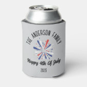 4 juli Onafhankelijkheidsdag Gepersonaliseerde naa Blikjeskoeler (Blikje Achterkant)