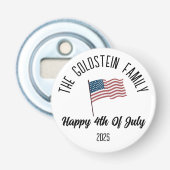 4 juli Onafhankelijkheidsdag Gepersonaliseerde naa Button Flesopener (Voorkant)