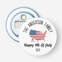 4 juli Onafhankelijkheidsdag Gepersonaliseerde naa Button Flesopener