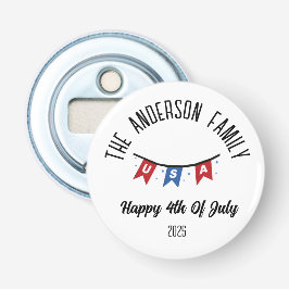 4 juli Onafhankelijkheidsdag Gepersonaliseerde naa Button Flesopener